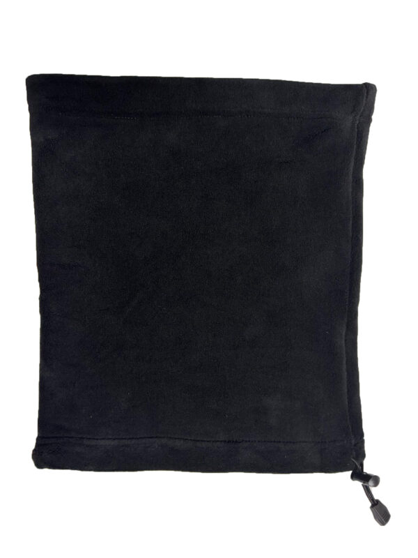 Μαύρο Fleece Κασκόλ Με Κορδόνι